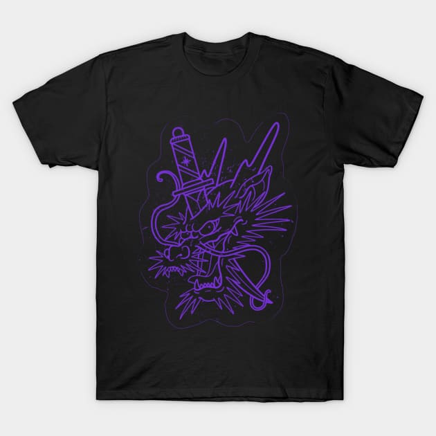 Dragon stencil T-Shirt by Jocoric